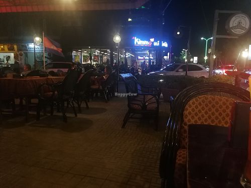 Outdoor seating at Mekong Crossing in Kampong Cham