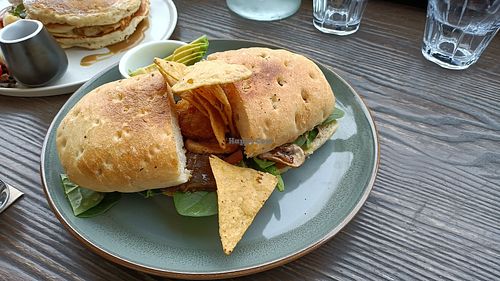 Breakfast focaccia at Vegout on George in Launceston