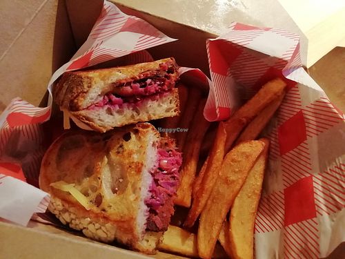 Toastie & chips at Roastie Toastie Cafe in Glasgow