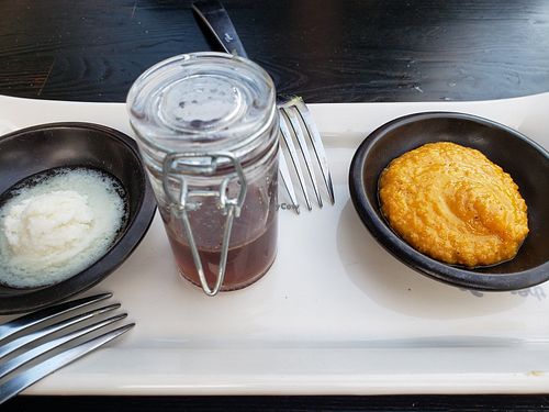 Coconut butter and a chutney at The Plot in Oceanside