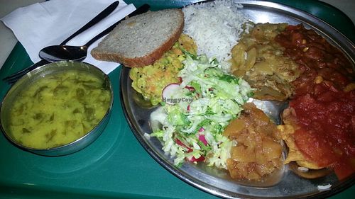 large plate at Govindas - Odenplan in Stockholm
