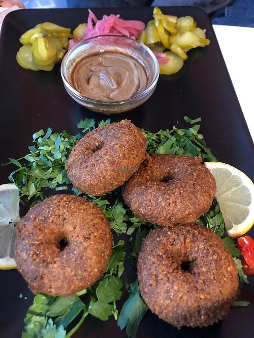 Falafel with tahini sauce at Saba in Moss