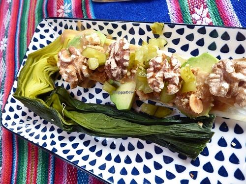 vegan starter with peanutsauce avocado and more at Het Paradijs in Enschede