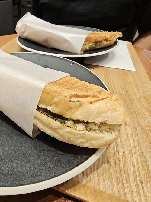 Spinach cheese sandwich at HealthyTOKYO CBD Shop & Cafe - Harajuku in Tokyo