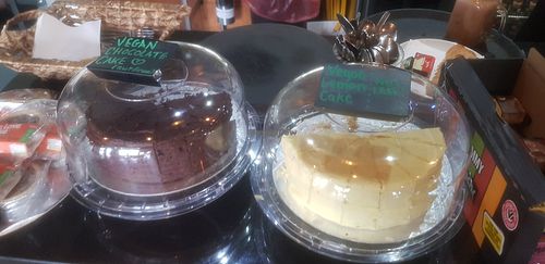 Chocolate cake and lemon cakes at Key Lime Coffee in Liverpool