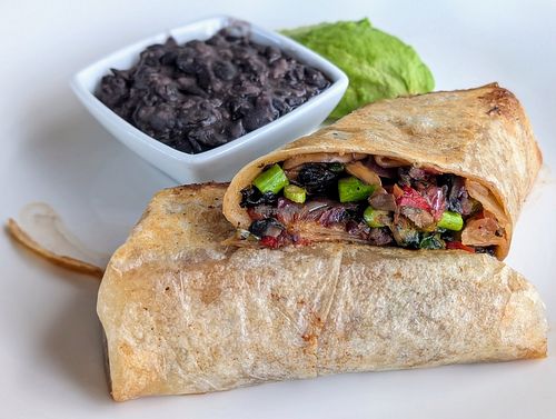 Vegan breakfast burrito at Villa Premiere Boutique Hotel in Puerto Vallarta