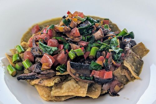 Chilaquiles with green sauce at Villa Premiere Boutique Hotel in Puerto Vallarta