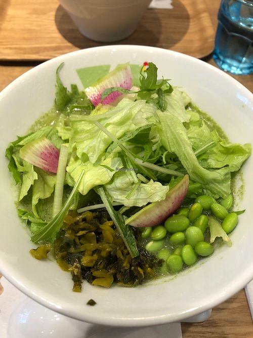 Green vegetables based ramen at Tokyo850 Vege in Tokyo
