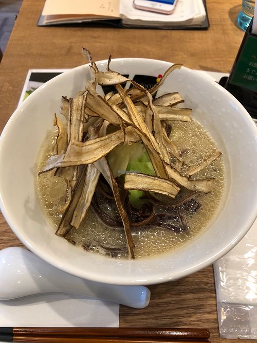 Burdock based ramen at Tokyo850 Vege in Tokyo