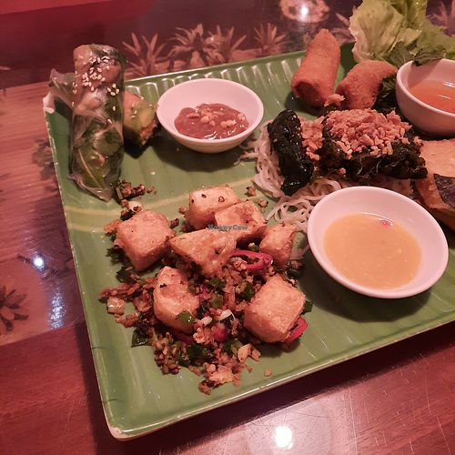 Sharing platter at Sen Viet Vegan in East London