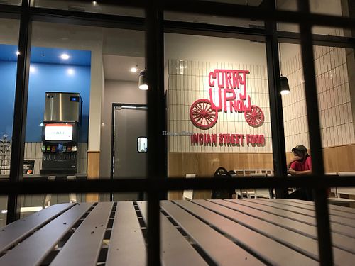 View from the street. at Curry Up Now in Sacramento