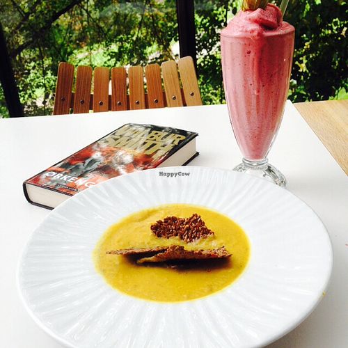 Soup and milkshake  at Funky Fresh Cafe - DogA in Oslo