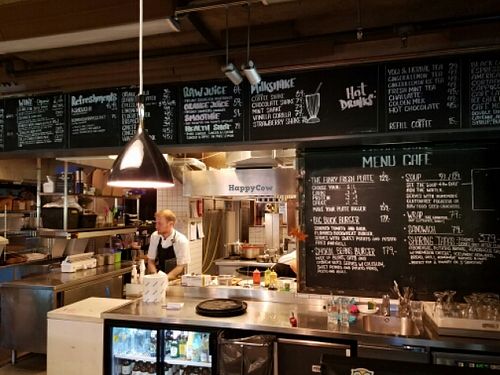 wall menu at Funky Fresh Cafe - DogA in Oslo