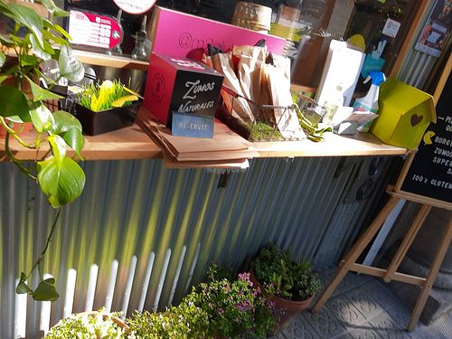 Outside at M2 Gluten Free in Barcelona