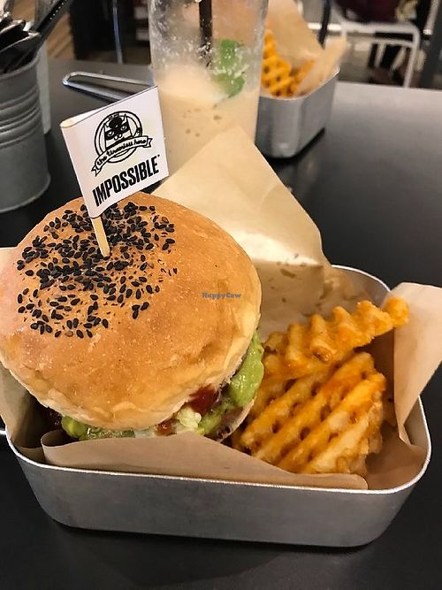 Impossible burger at The Tiramisu Hero in Central Singapore