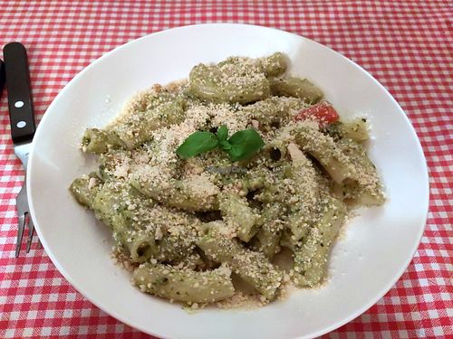 Pesto pasta at Trevi's in Amsterdam