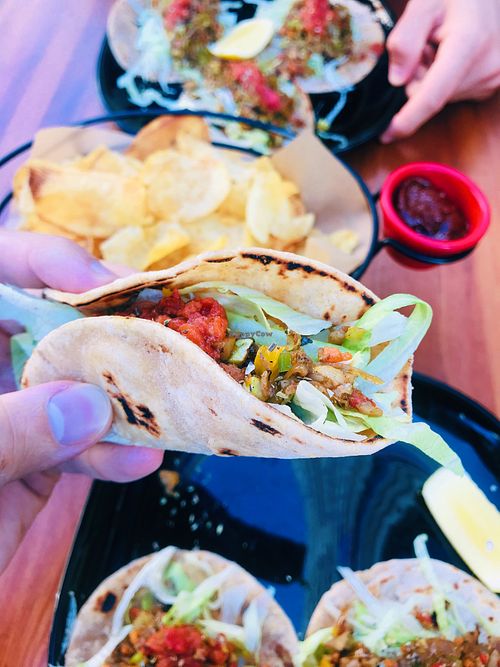 Vegan tacos at Kev Burger in Istanbul