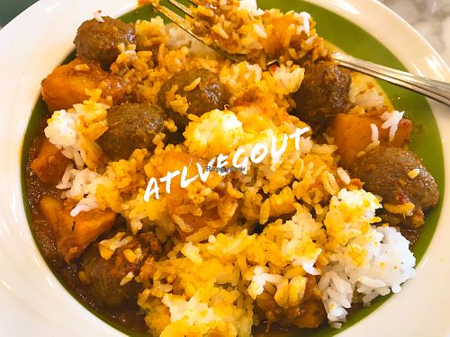 Beyond Penang with rice  at Mamak Vegan Kitchen in Chamblee