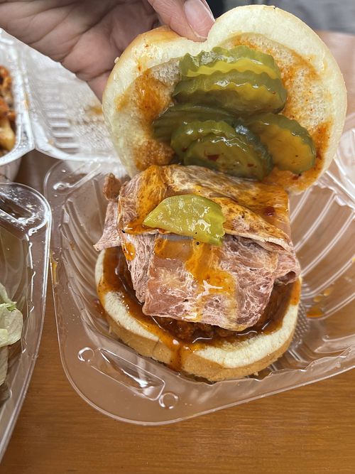 Mango Habanero with bacon  at Vuture Food in San Pedro