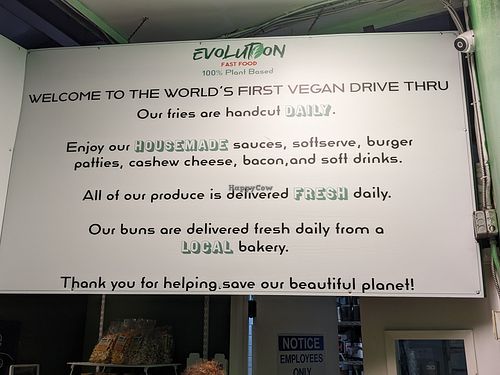Welcome at Evolution Fast Food in San Diego