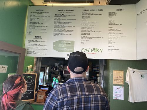 Menu 4/17/24  at Evolution Fast Food in San Diego