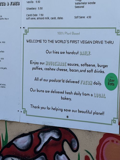 Menu  at Evolution Fast Food in San Diego