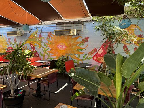 Patio  at Evolution Fast Food in San Diego