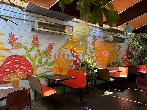 Patio  at Evolution Fast Food in San Diego