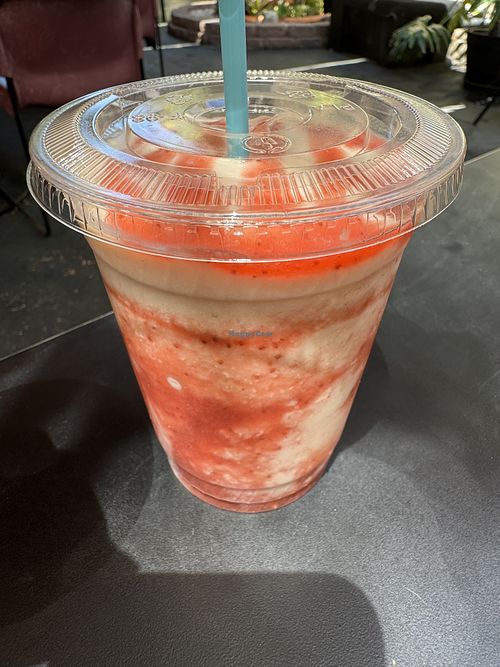 Strawberry shakee  at Evolution Fast Food in San Diego