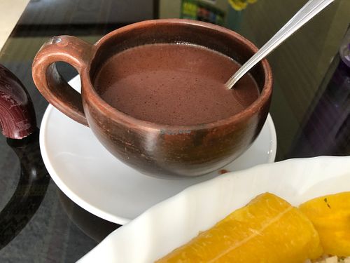 Organic Vegan hot chocolate  at Semillas in Zamora