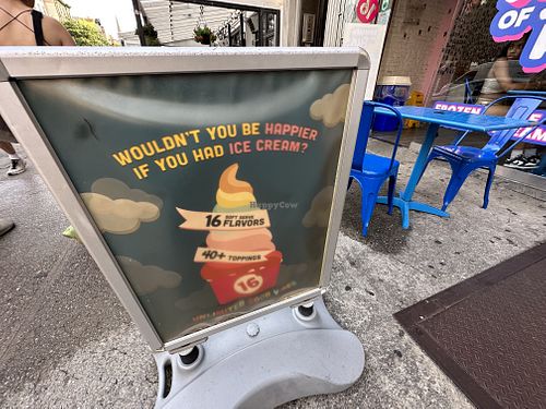sign  at 16 Handles - 3rd Ave in New York City