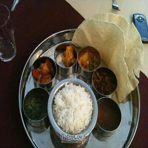 Lovely Vegan Curry Sampler at Indian Melody in Southampton