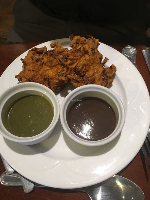 Onion bhajis  at Indian Melody in Southampton