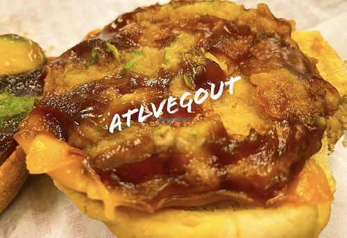 Sesame chik’n burger   at VeGreen Burger in Kennesaw