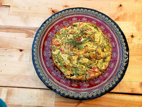 Chickpea quiche at Ellora Vegan Organic Wellness Center, LLC in Altadena