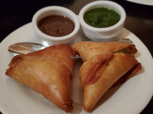 Samosas at Dhaba Cuisine of India in Santa Monica