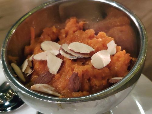 Carrot halwa dessert at Dhaba Cuisine of India in Santa Monica