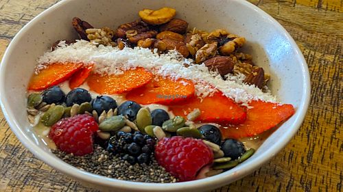 Granola bowl at Planks Kitchen in Preston