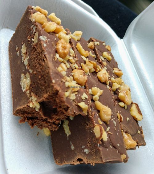 Vegan fudge with nuts. They offer fudge without nuts as well. at Sweet Cheeks in Hot Springs Village