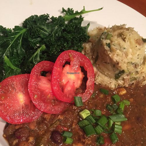 vegan chili with sides at The Wild Cow in Nashville