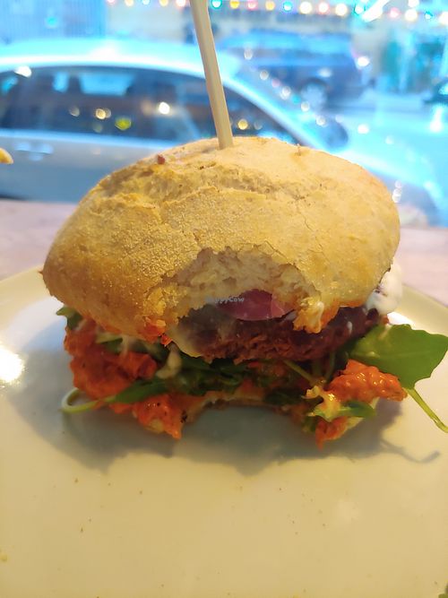 Vegan burger at Flavour Bastards in Copenhagen