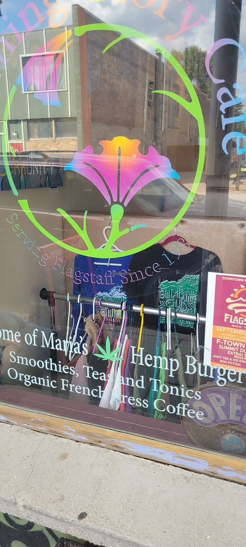 Storefront at Morning Glory Cafe in Flagstaff