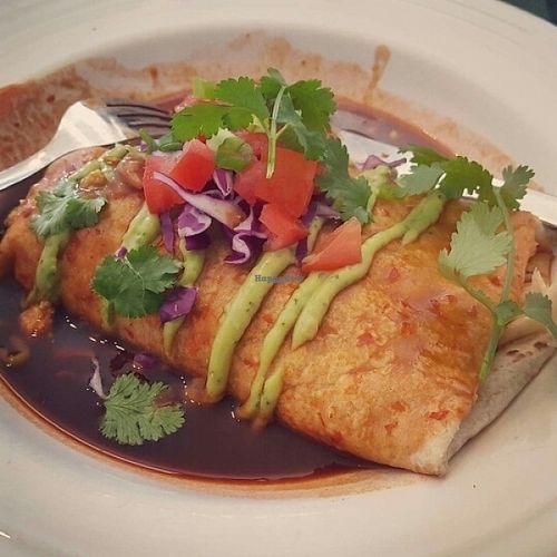 Breakfast Burrito, very yummy! at Morning Glory Cafe in Flagstaff