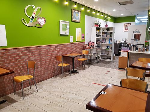 Inside at Loving Hut in Huntington Beach