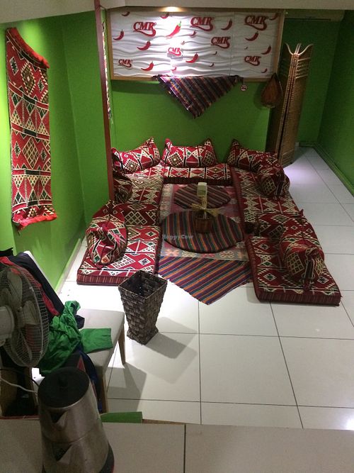 Lovely floor seating area. There are also tables and chairs upstairs. Or you can order for take away at CMR Cig Kofte in Kyrenia