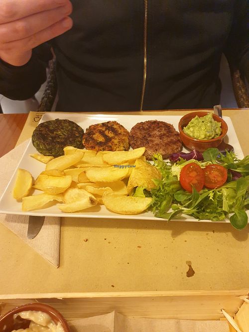 Mini burger trio  at La Pika in Mojacar