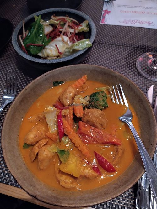 vegan penang curry at Giggling Squid in Wokingham