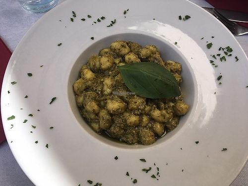 Gnocchi with pesto  at Al Corner in Venice