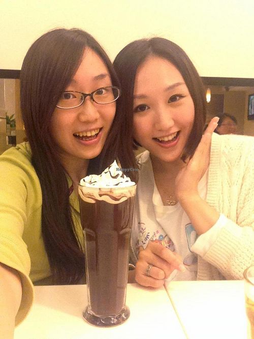 Sooo delicious chocolate ice smoothie at Loving Hut - Hankou in Taichung