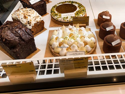 Some of the cakes and pastries of the day at Land & Monkeys -- Beaumarchais at Land & Monkeys - Beaumarchais in Paris